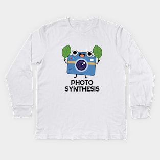 Photo Syntesis Cute Camera Pun Kids Long Sleeve T-Shirt